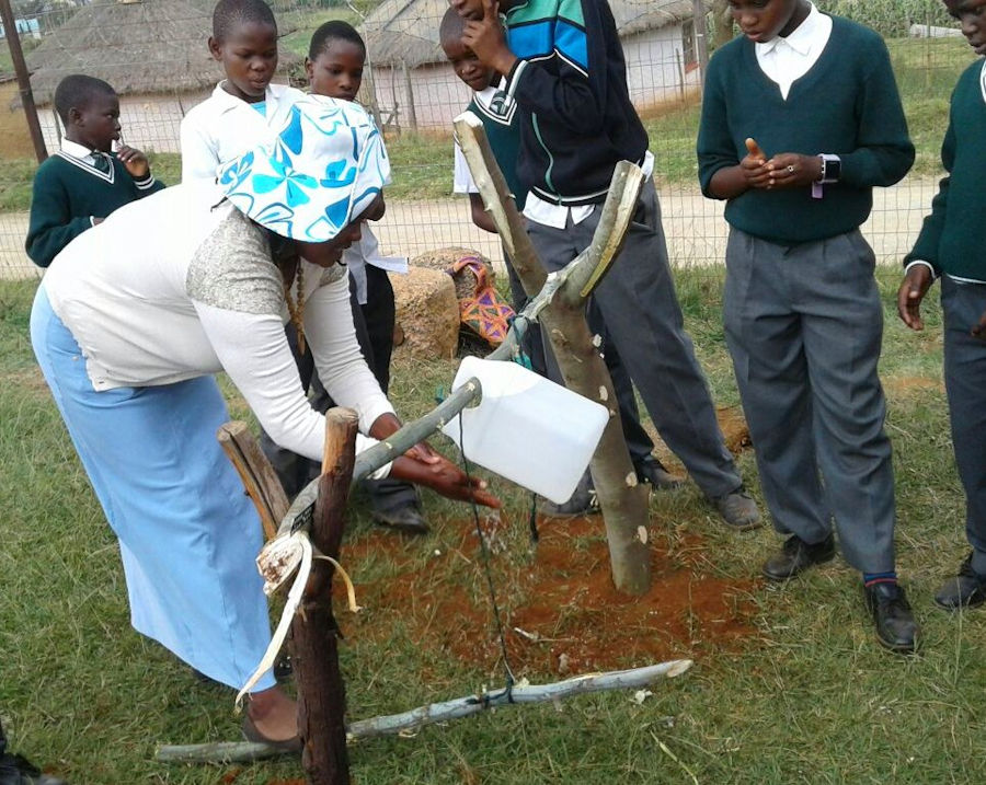 Tippy tap demonstration